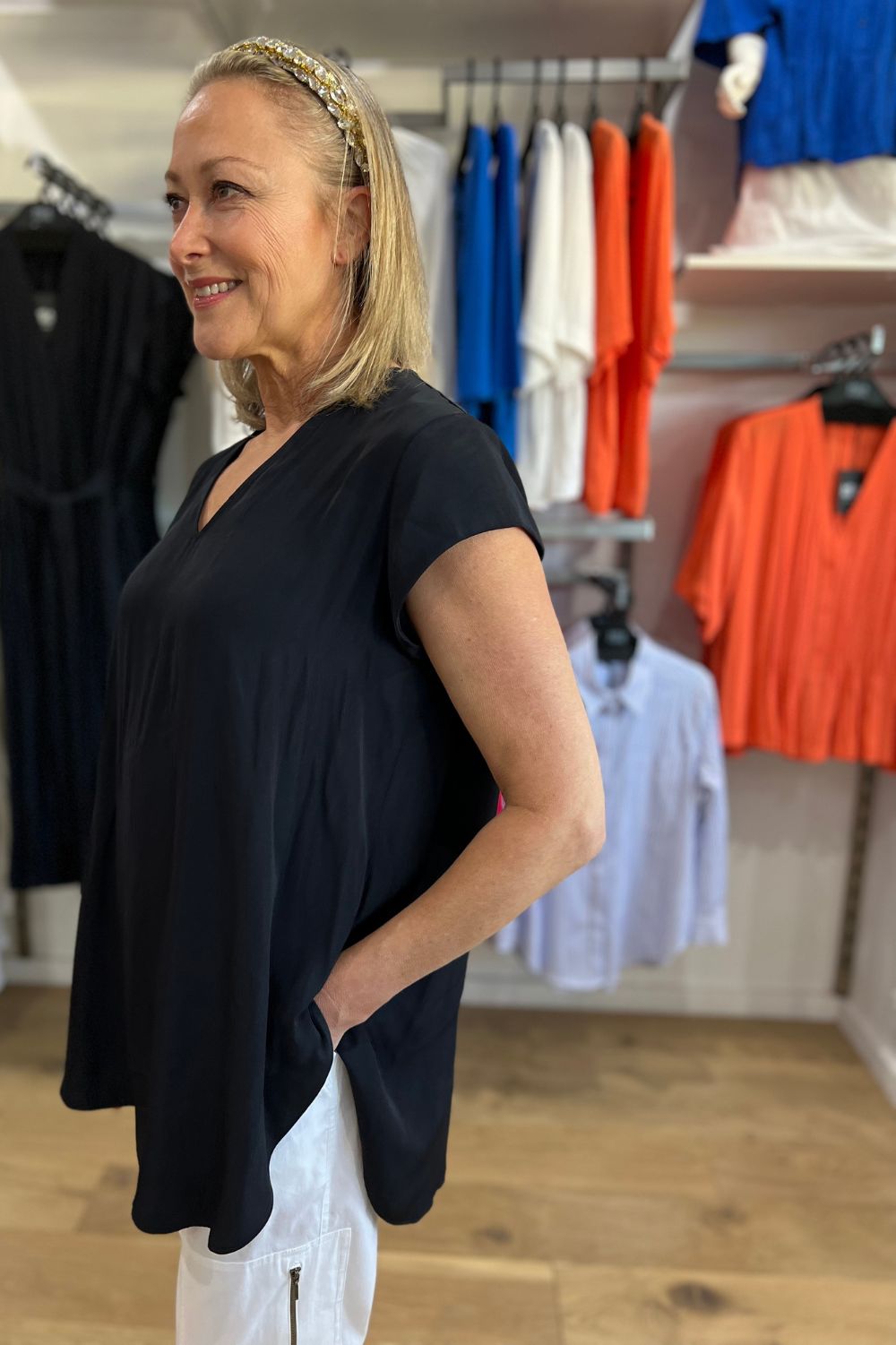 Mela Purdie Glide Top_Navy_Silvermaple Boutique