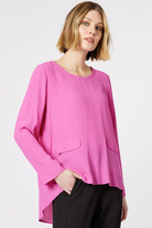 Clarity Kerryn Pocket Top | Fushia_Silvermaple Boutique 