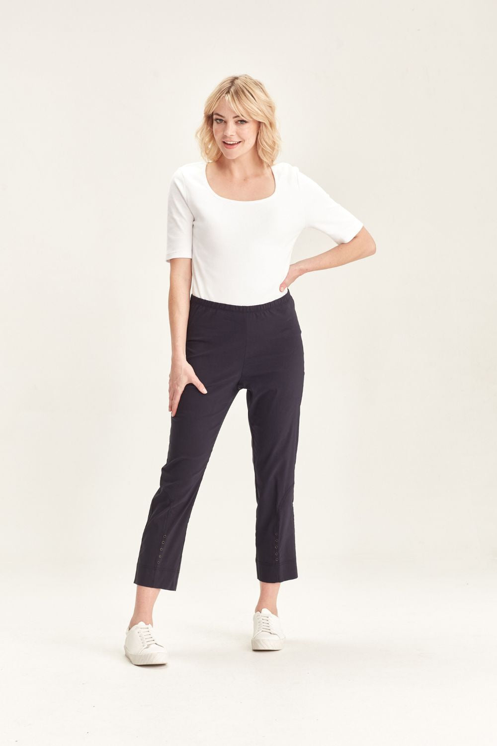 Verge Acrobat Eyelet Pant | French Ink_Silvermaple Boutique