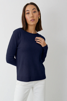 Mia Fratino Essential Crew | French Navy _Silvermaple Boutique 