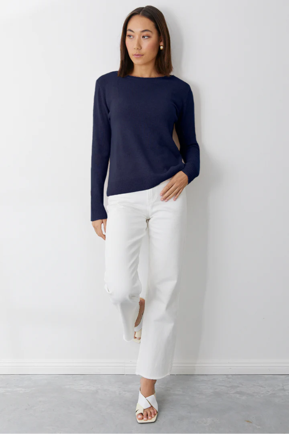 Mia Fratino Essential Crew | French Navy _Silvermaple Boutique 